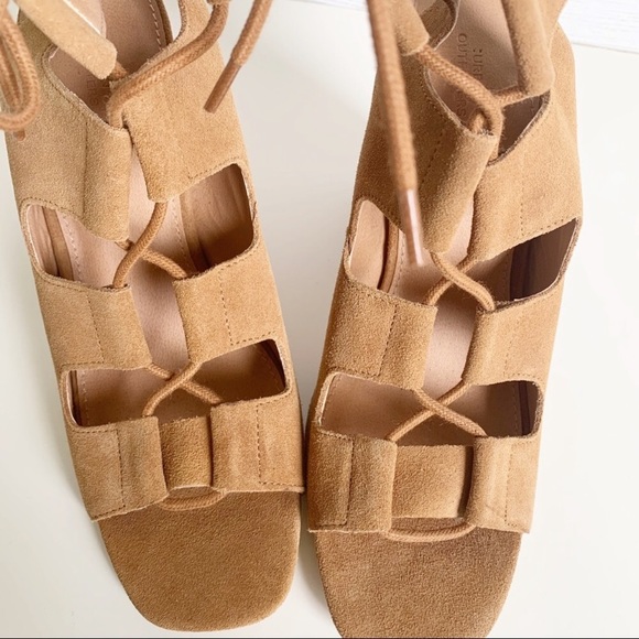 NEW Urban Outfitters Ginger Suede Lace-Up Heels - Picture 15 of 15